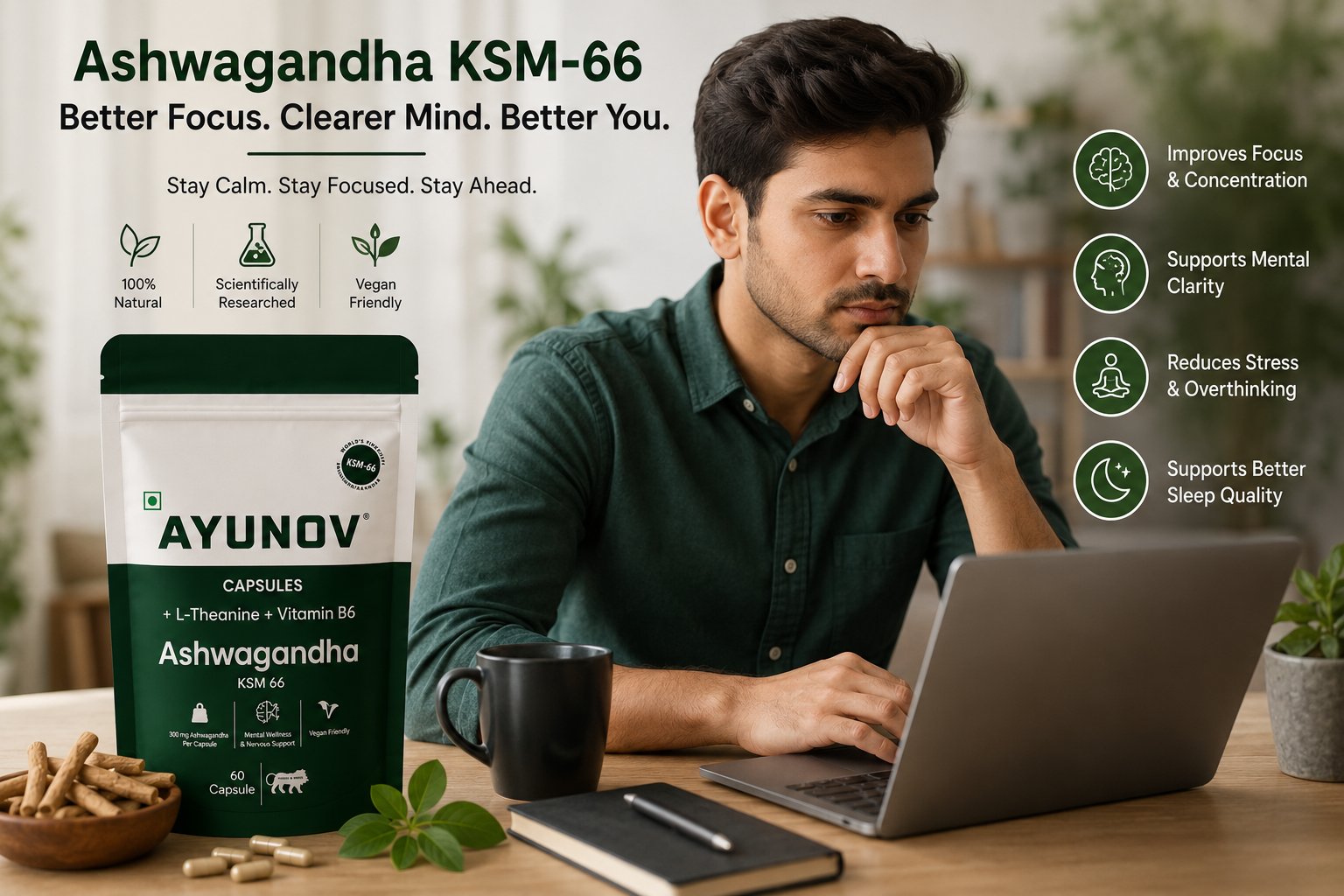 How Ashwagandha KSM-66 Improves Focus and Concentration Naturally