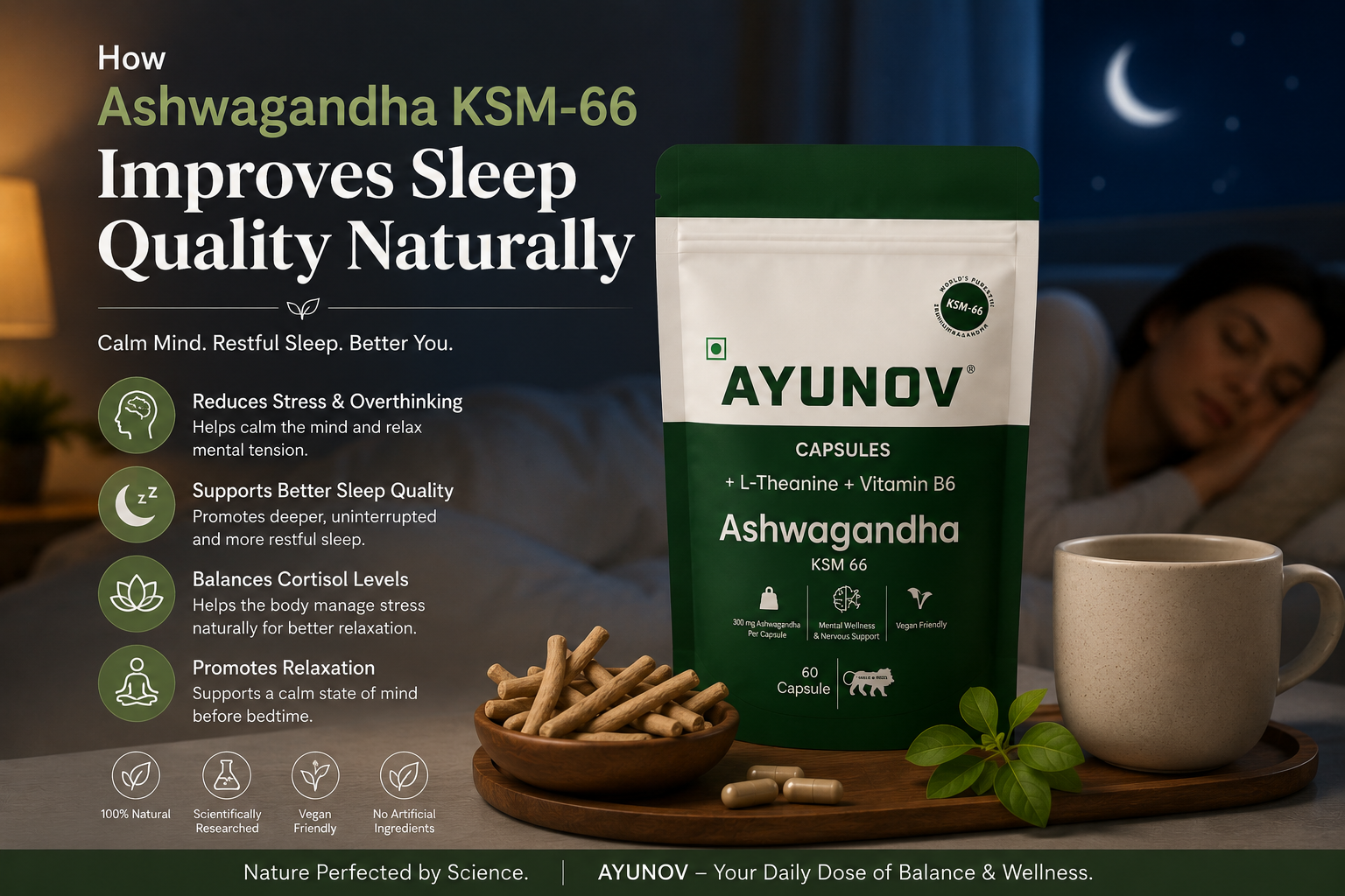 How Ashwagandha KSM-66 Improves Sleep Quality Naturally