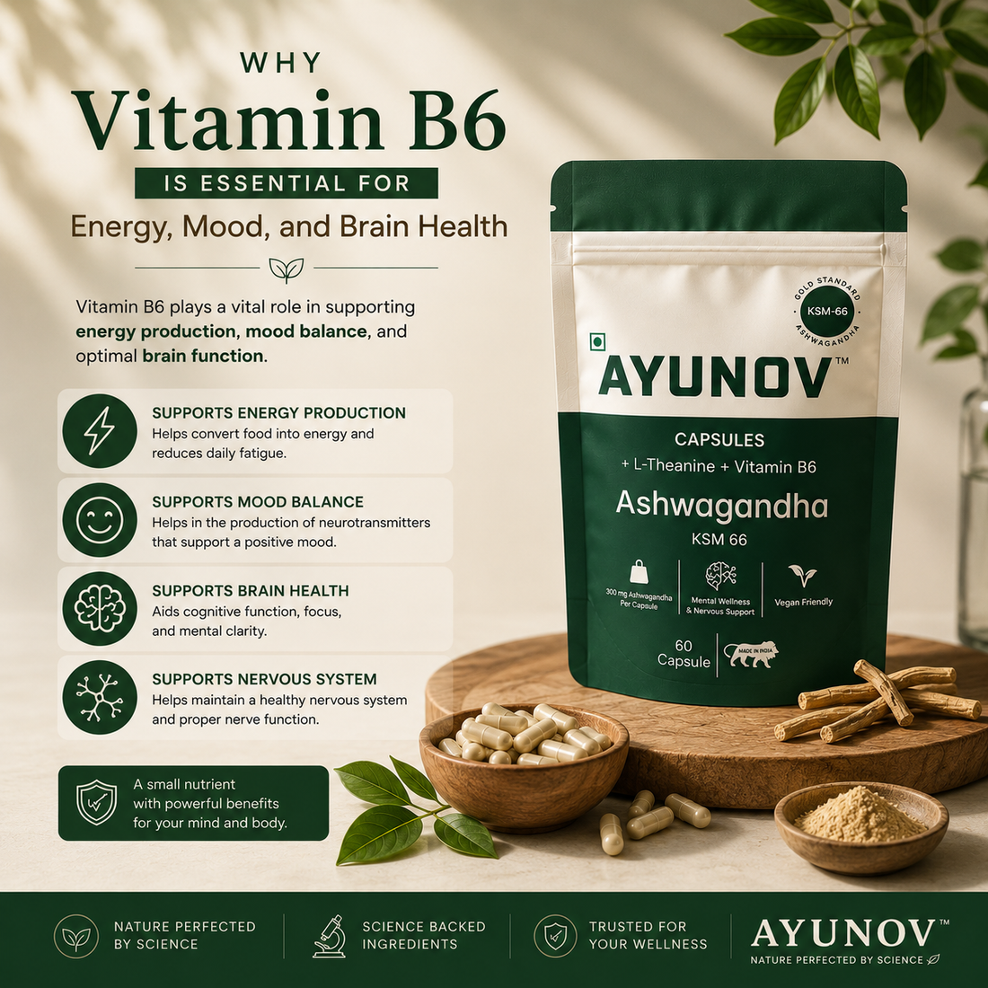Why Vitamin B6 Is Essential for Energy, Mood, and Brain Health