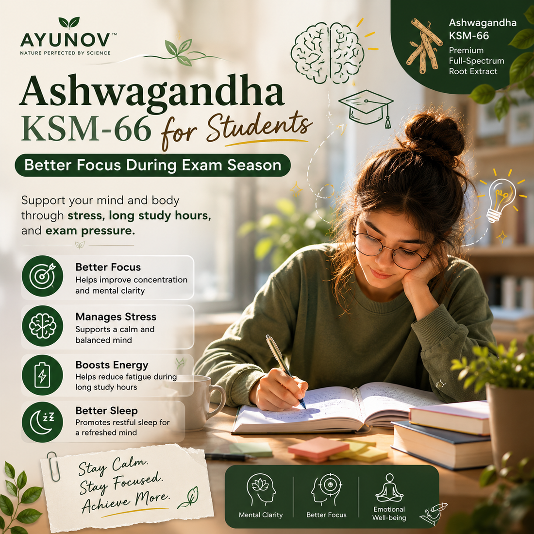 Ashwagandha KSM-66 for Students: Better Focus During Exam Season